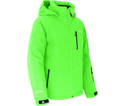 Bergson LUPO | Kinder Skijacke, warm wattiert, 20000 mm Wassersäule - Gecko  grün --> Sehr gute Outdoorbekleidung &
