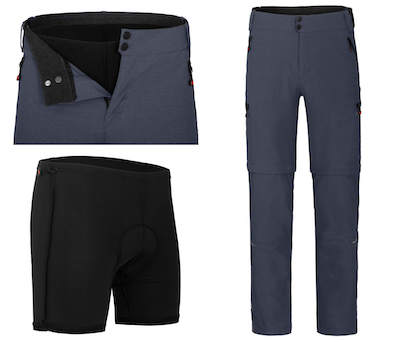 BERGSON PORVOO: Zipp-Off Radhose & Sitzpolster